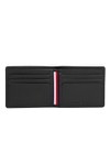 Tommy Hilfiger Mens Black Corporate Leather Bifold Wallet