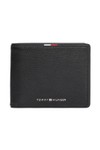 Tommy Hilfiger Mens Black Corporate Leather Bifold Wallet