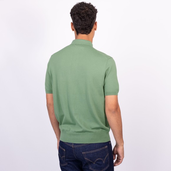 Polo Ralph Lauren Mens Green Cotton Knitted Polo Shirt main image
