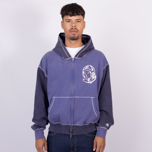 Billionaire Boys Club Mens Blue Oversized College Zip Hoodie main image