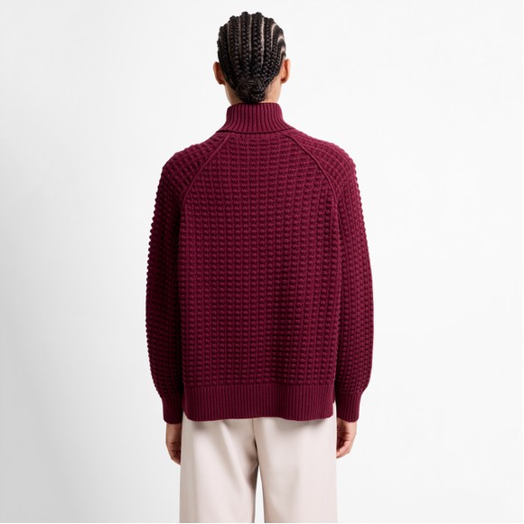French Connection Womens Purple Keya Popcorn LS High Neck Jumper main image