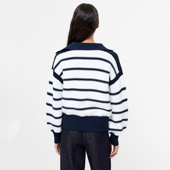 French Connection Womens Blue Lily Mozart Striped Polo Shirt main image