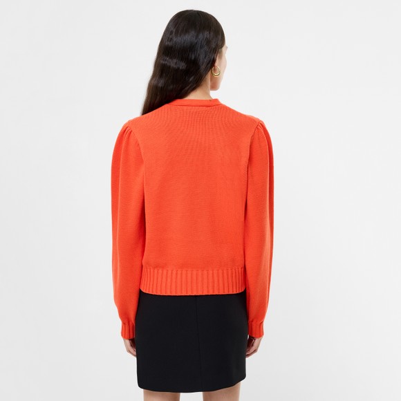 French Connection Womens Orange Varli LS Tie Neck Cardigan  main image