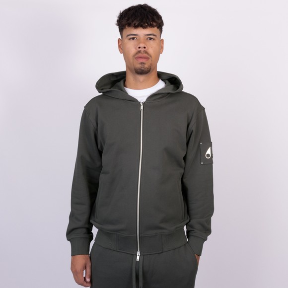 Moose Knuckles Mens Grey Hartsfield Full-Zip Sweatshirt main image