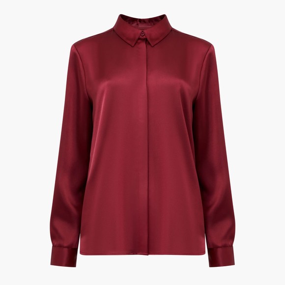 French Connection Womens Purple Irina Satin L/S Shirt main image