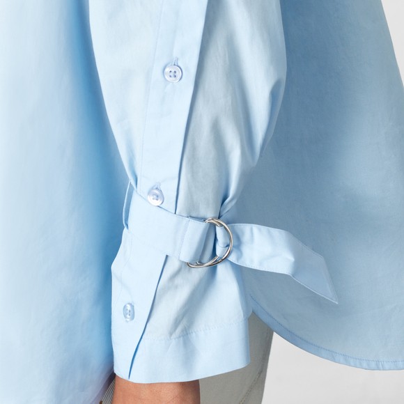 French Connection Womens Blue Cambria Longline Side Slit Shirt main image