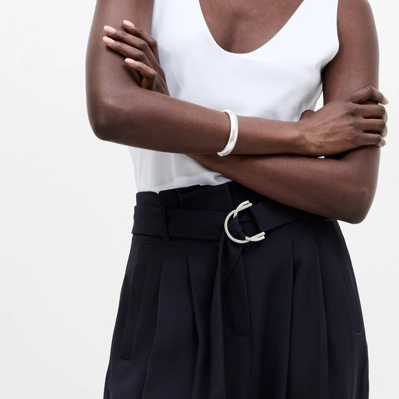 French Connection Womens Blue Vinnie D.Ring Belted Trouser main image