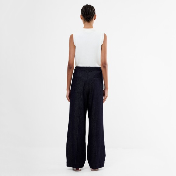 French Connection Womens Blue Fletcher Wide Leg Denim Trouser main image