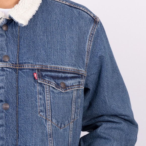 Levi's ® Mens Blue Type 3 Sherpa Trucker Jacket main image