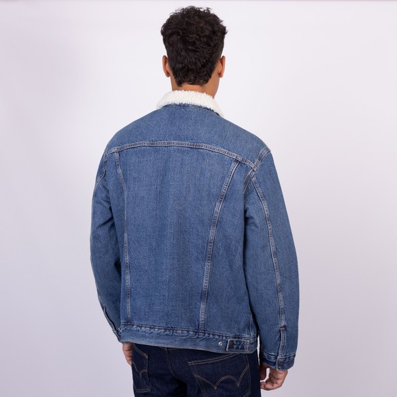 Levi's ® Mens Blue Type 3 Sherpa Trucker Jacket main image