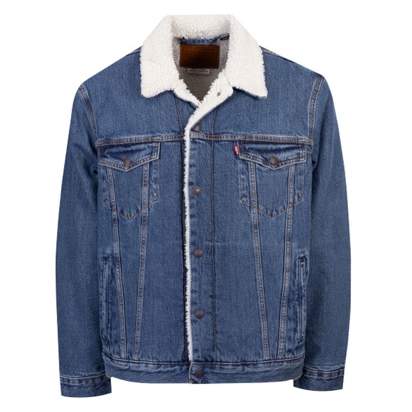 Levi's ® Mens Blue Type 3 Sherpa Trucker Jacket main image