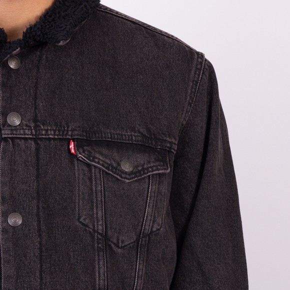 Levi's ® Mens Black Type 3 Sherpa Trucker Jacket main image