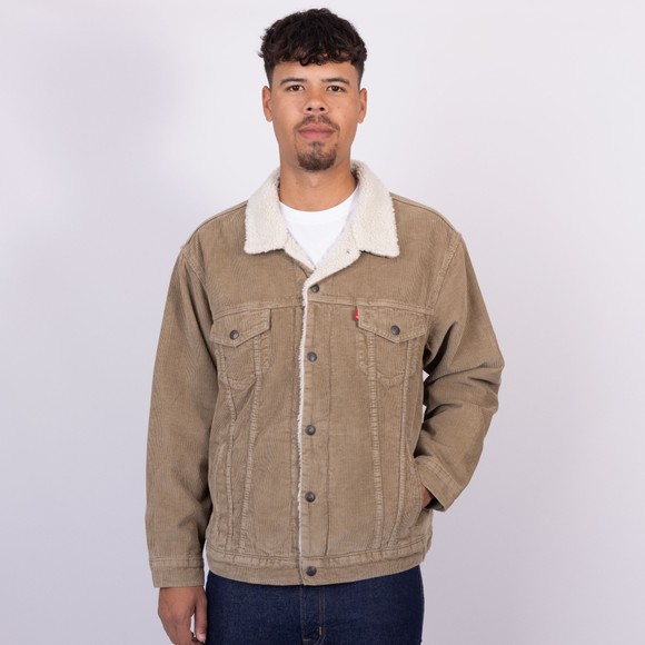 Levi's ® Mens Green Relaxed Sherpa Trucker Jacket main image