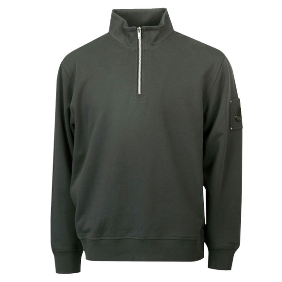 Moose Knuckles Mens Grey Hartsfield 1/4 Zip Sweatshirt main image