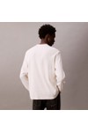 Calvin Klein Jeans Mens Off-White L/S Waffle Badge T-Shirt
