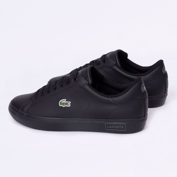 Lacoste Mens Black Powercourt Leather Trainer main image