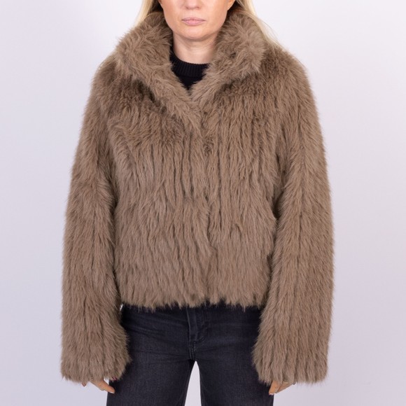 Rino & Pelle Womens Orange Faith Fur Jacket main image