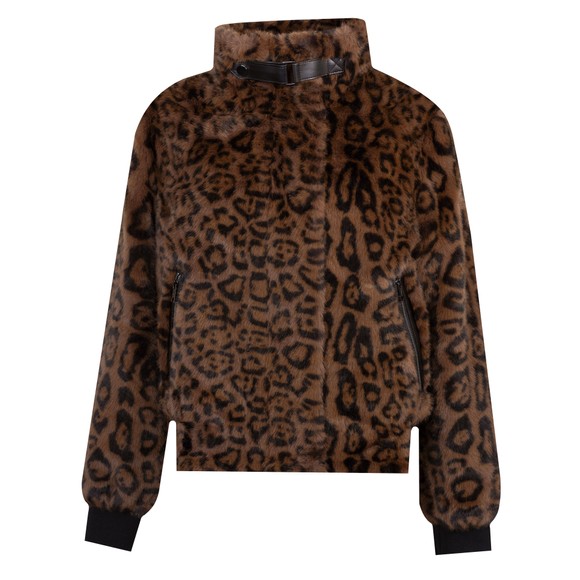 Rino & Pelle Womens Black Ambra Short Fake Fur Jacket main image