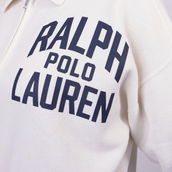 Polo Ralph Lauren Womens Beige Logo Fleece Quarter Zip Sweatshirt main image