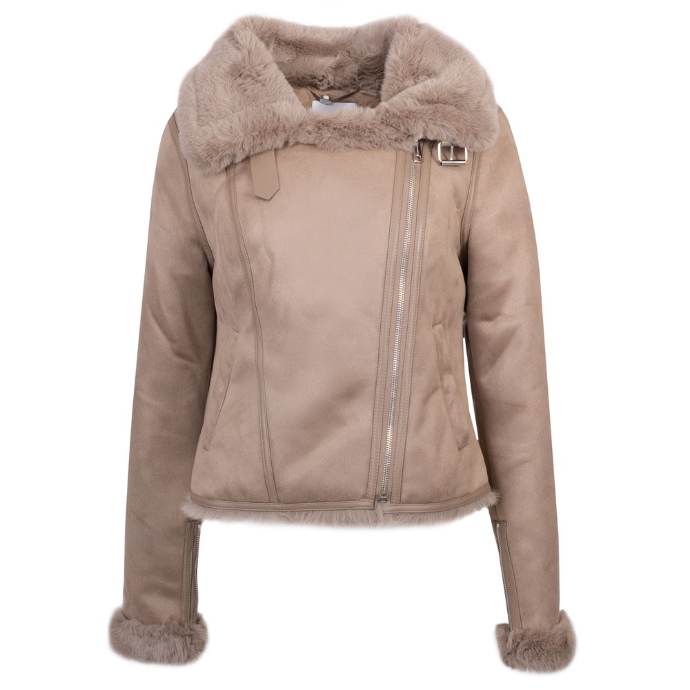 Bacia Faux Fur Biker Jacket