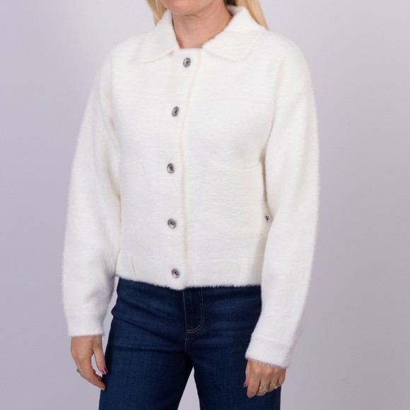 Rino & Pelle Womens White Bubbly Boxy Jacket main image