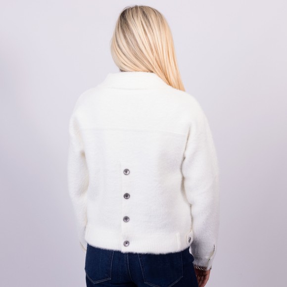 Rino & Pelle Womens White Bubbly Boxy Jacket main image