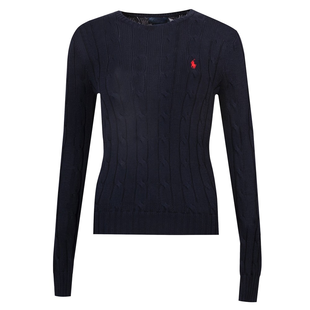 Polo Ralph Lauren Julianna Cotton Cable Crew Jumper, view 1