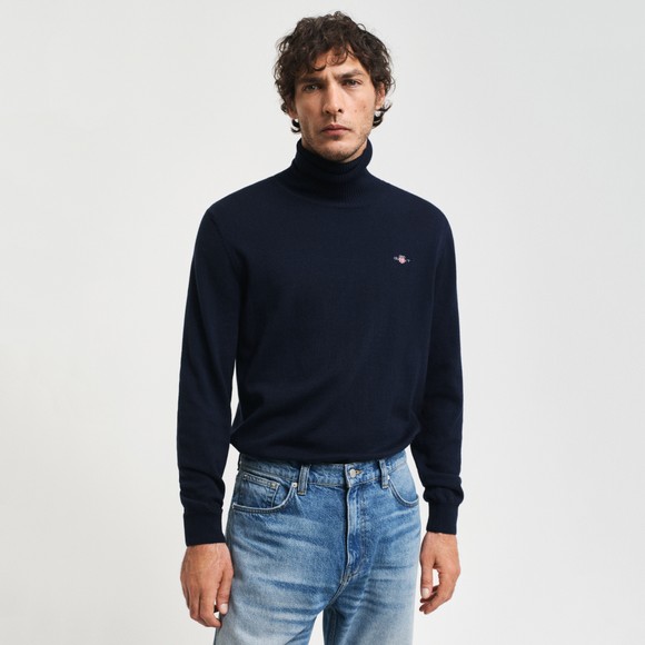 Gant Mens Blue Rollneck