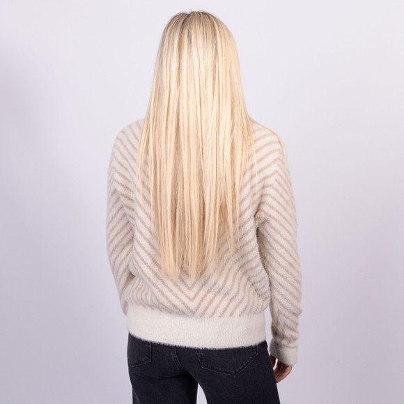 Rino & Pelle Womens Beige Raffi Knitted V Neck Sweater main image
