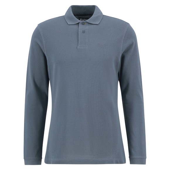 Barbour Lifestyle Mens Blue L/S Tartan Pique Polo Shirt main image