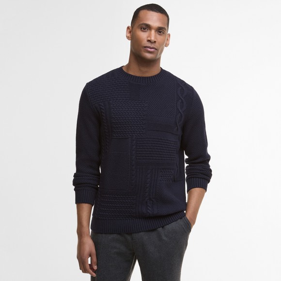 Barbour Lifestyle Mens Blue Casey Crew Neck Jumper main image