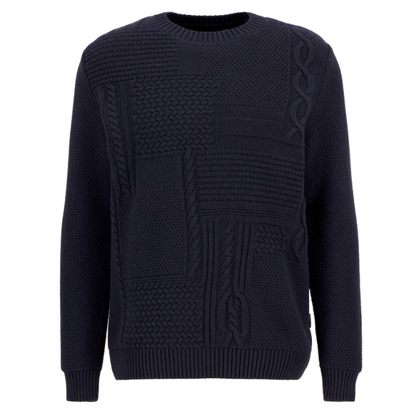 Barbour Lifestyle Mens Blue Casey Crew Neck Jumper main image
