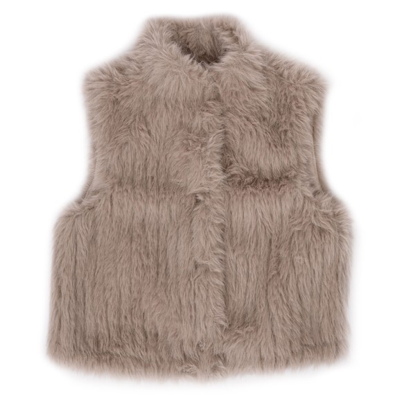 Rino & Pelle Womens Beige Dava Fur Gilet main image