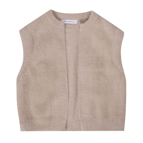 Rino & Pelle Womens Beige Elona Knitted Waistcoat main image
