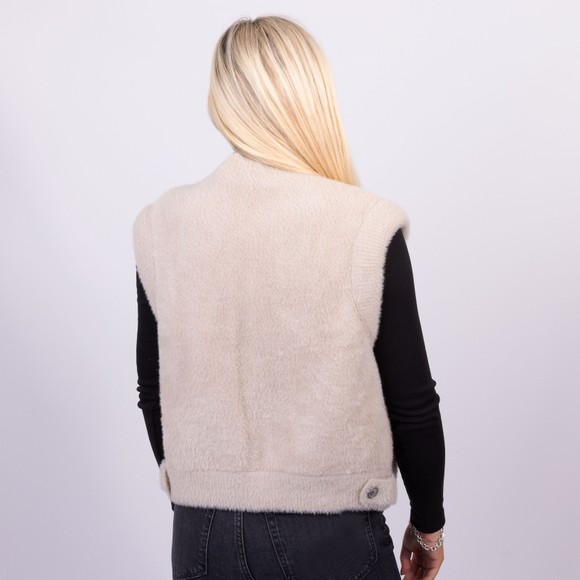 Rino & Pelle Womens Beige Elona Knitted Waistcoat main image
