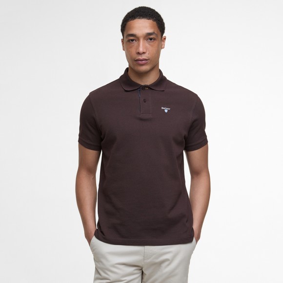 Barbour Lifestyle Mens Gold Tartan Pique Polo main image