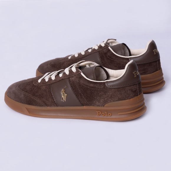 Polo Ralph Lauren Mens Brown Heritage Aera Suede Trainer main image