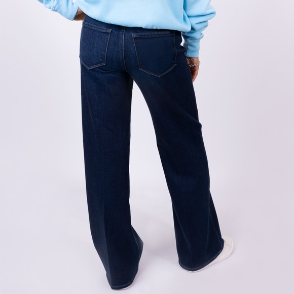 Paige Womens Blue Anessa High Stretch Wide Leg Jean main image
