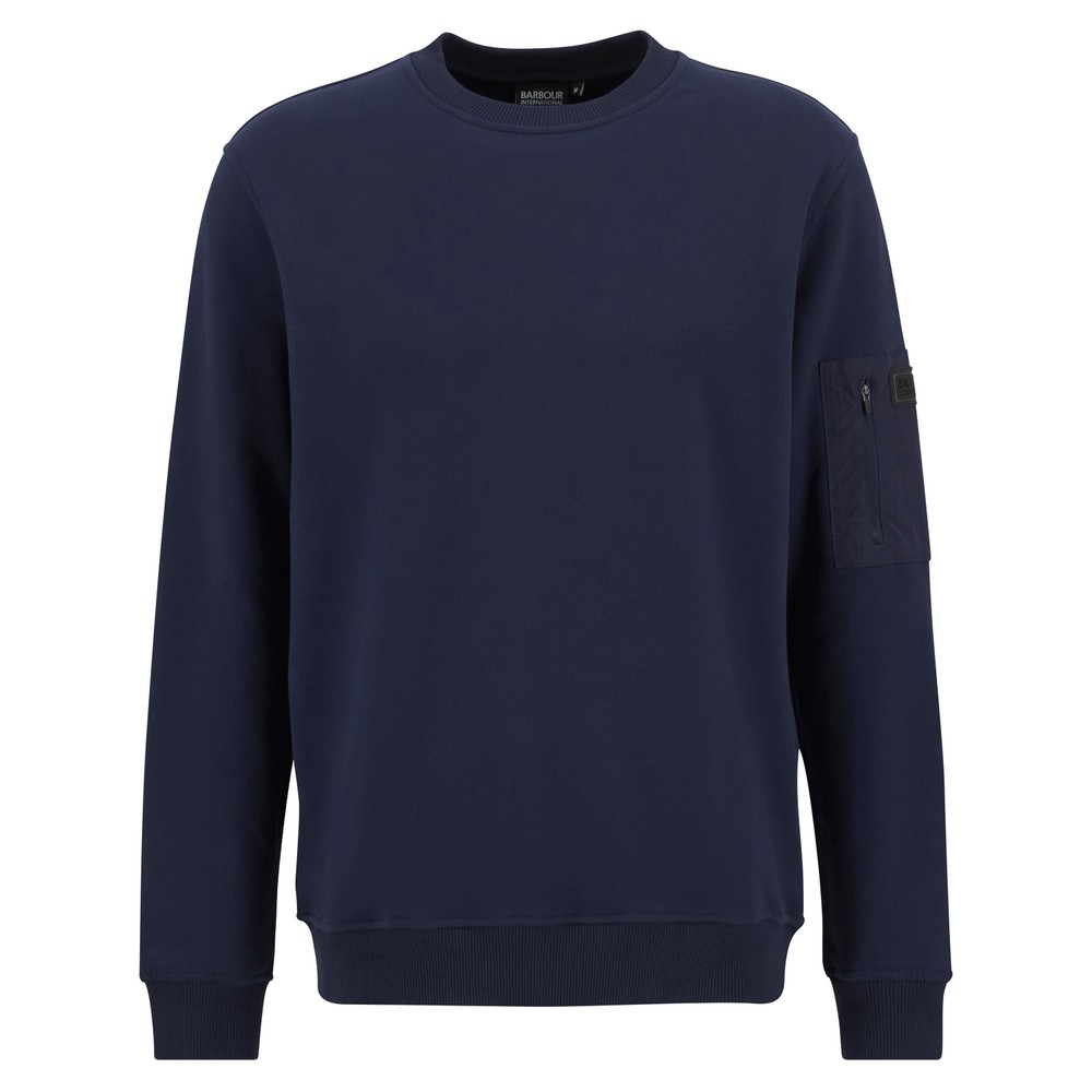 Barbour International Grip Crew Neck Sweatshirt Oxygen Clothing