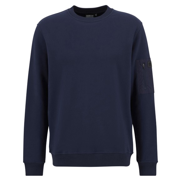Barbour International Mens Blue Grip Crew Neck Sweatshirt main image