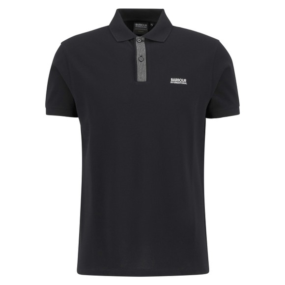 Barbour International Mens Black Baynes Knit Placket Polo main image
