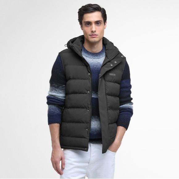 Barbour International Mens Black Padley Puffer Gilet main image
