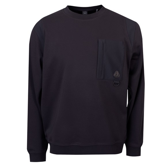 Moose Knuckles Mens Black Dalon Crewneck Sweatshirt main image