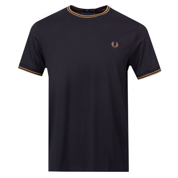 Fred Perry Mens Black Twin Tipped T-Shirt main image