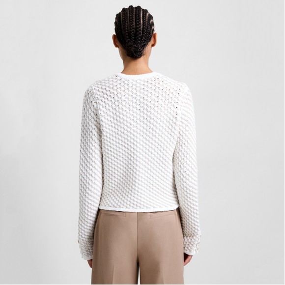 French Connection Womens White Janai Textured Cardigan main image