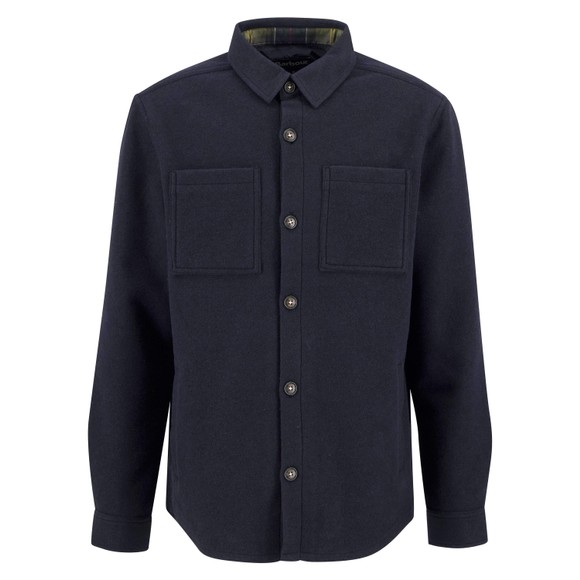 Barbour Lifestyle Mens Blue Marlow Tailored Wool Blend Overshirt main image