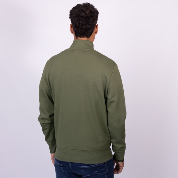 Fred Perry Mens Green 1/2 Zip Sweatshirt main image