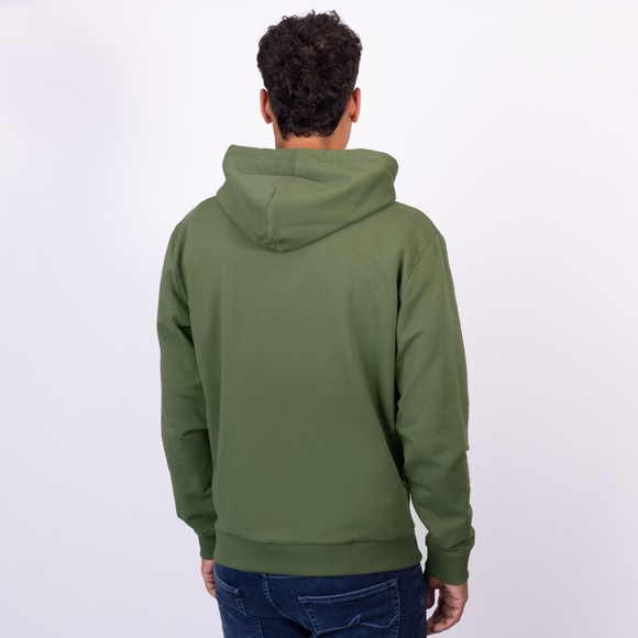 Moschino Mens Green Tape Pocket Overhead Hoody main image