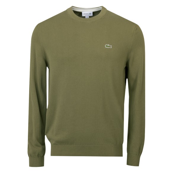 Lacoste Mens Green AH1985 Crew Jumper main image