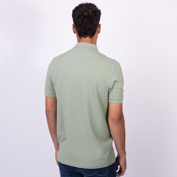 Fred Perry Mens Green Striped Panel Polo Shirt main image